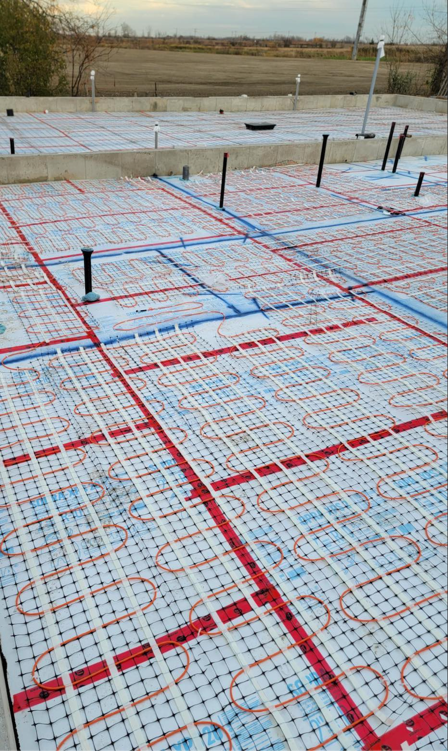 Plancher chauffant pour béton