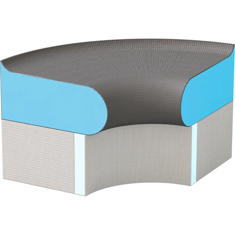 Wedi - Banc de douche en angle Sanaosa Bellina 90° rond 29" x 29" x 9"