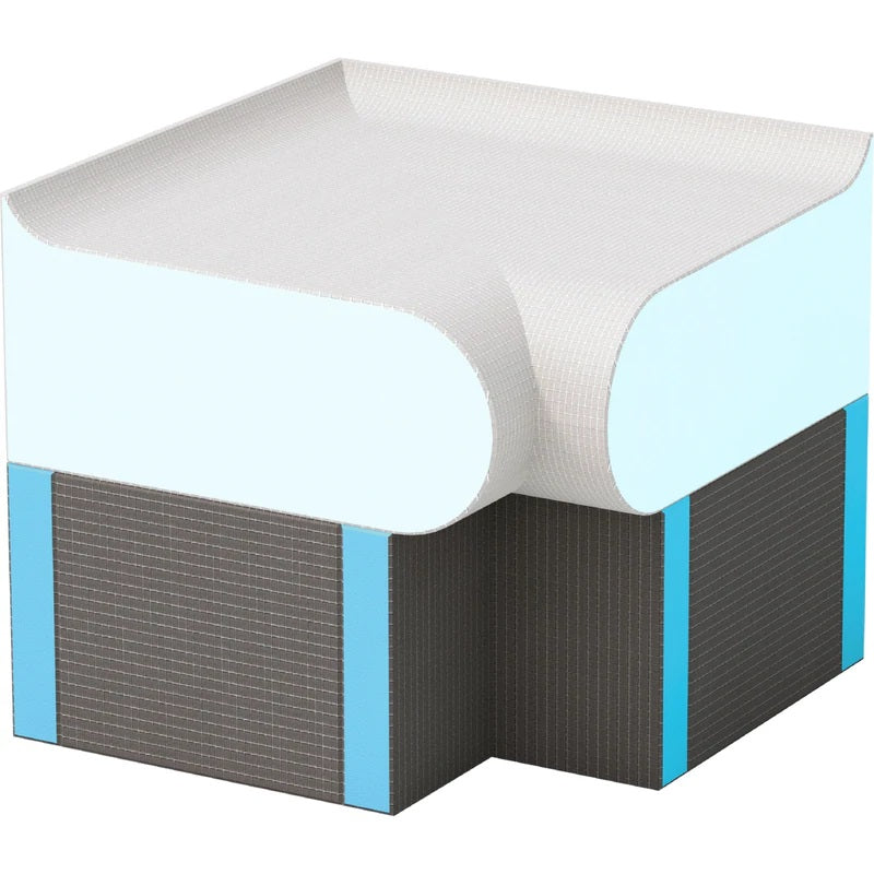 Wedi - Base de banc de douche en angle Sanoasa Bellina 90° 15-1/4" x 19-1/8" x 9-7/8"