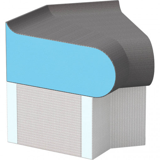 Wedi - Base de banc de douche Sanoasa Bellina 135° 11-13/16" x 15-1/4" x 9-7/8"