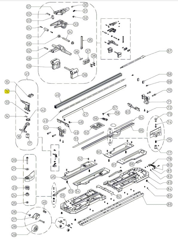 Rubi - Levier de bride Ti pour TX-1200-N Plus