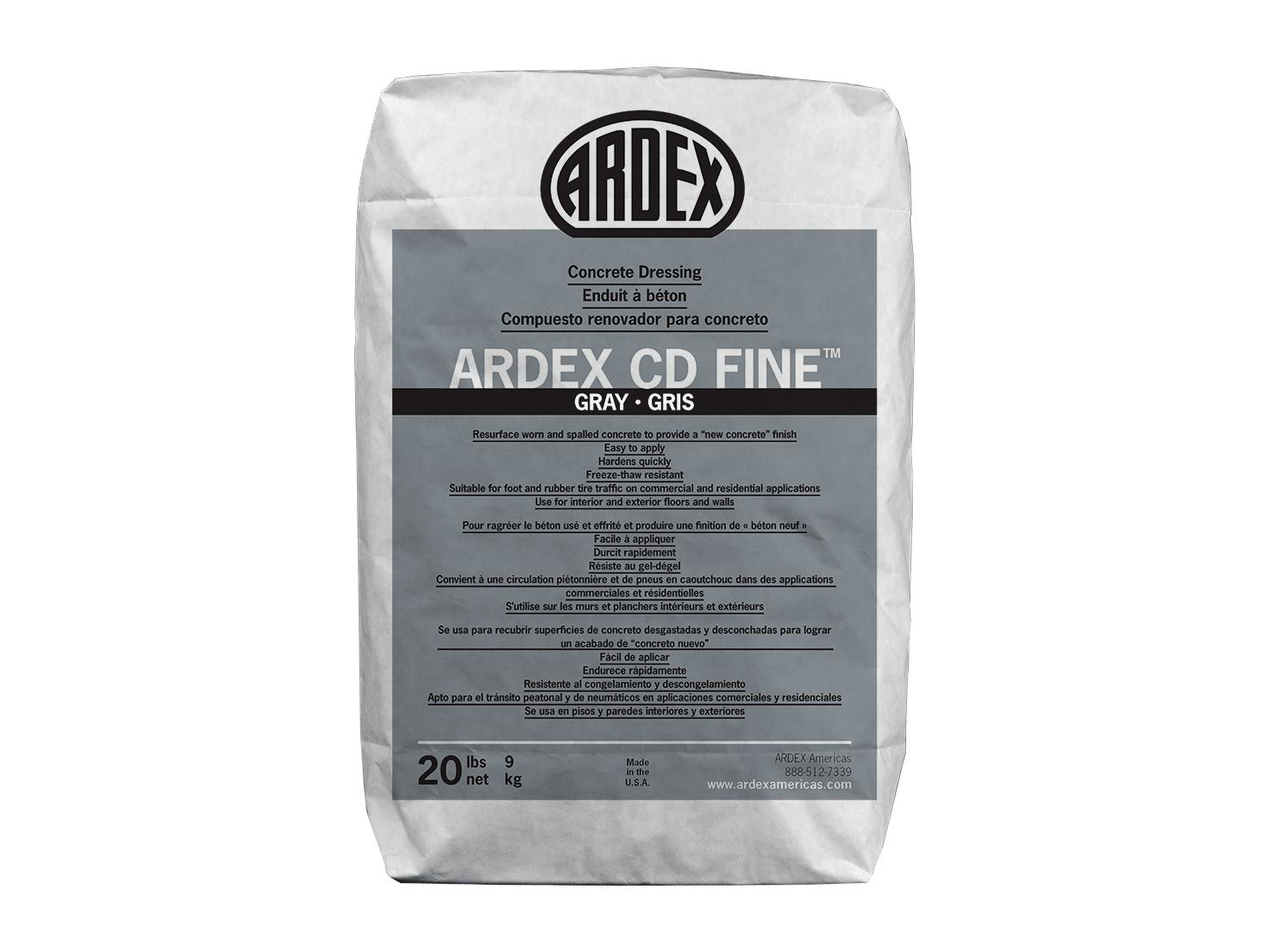 Ardex - CD FINE Enduit à béton, Gris - 20 lb