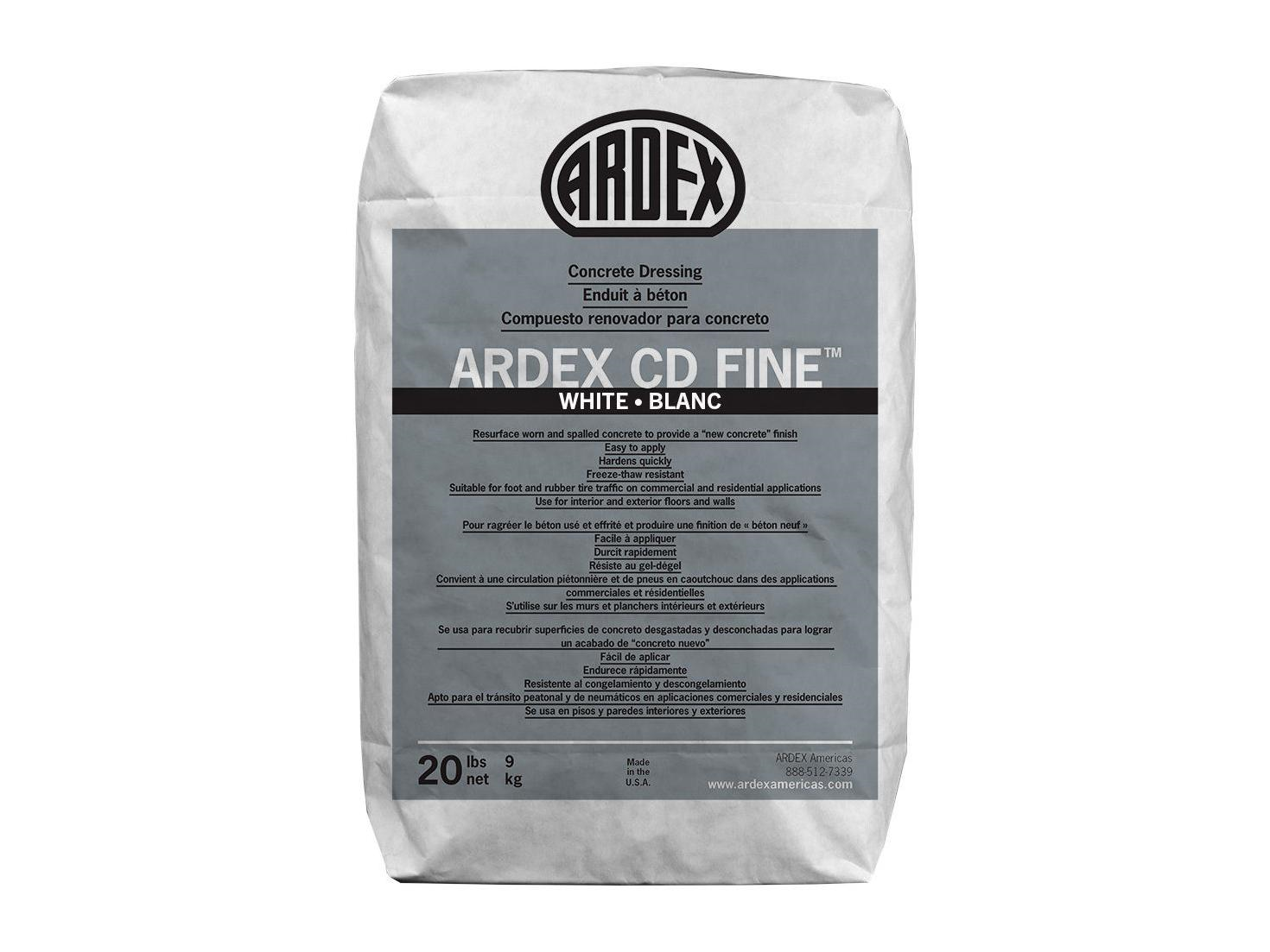 Ardex - CD FINE Enduit à béton, Blanc - 20 lb