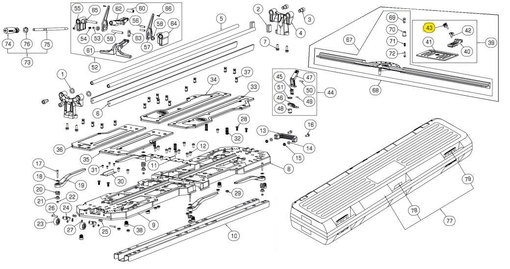 Rubi - Ensemble de boutons rouges M6 x 25 pour TX-1200-N