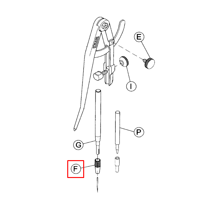 Crain - Pointe de compas pour no. 380