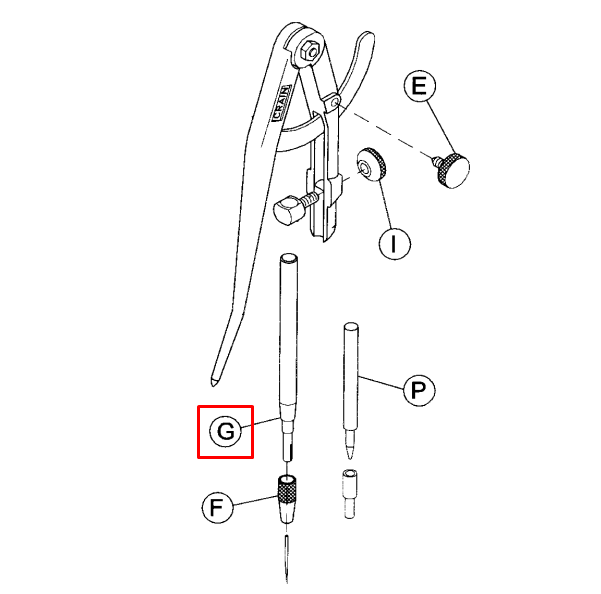 Crain - Corps de compas pour no. 380