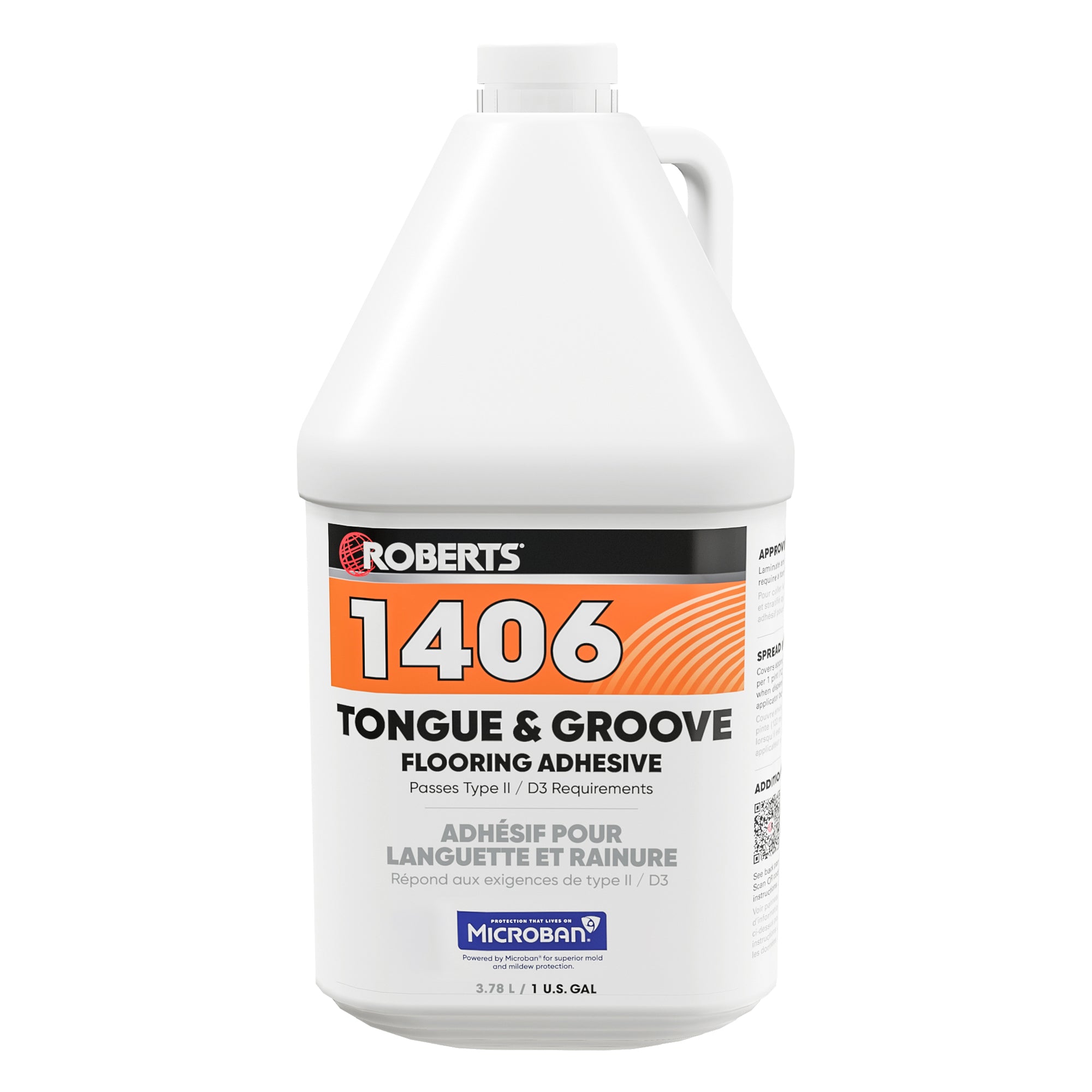 Adhésif pour plancher de bois 1406 pour languette et rainure - 3.78 L ||1406RB004