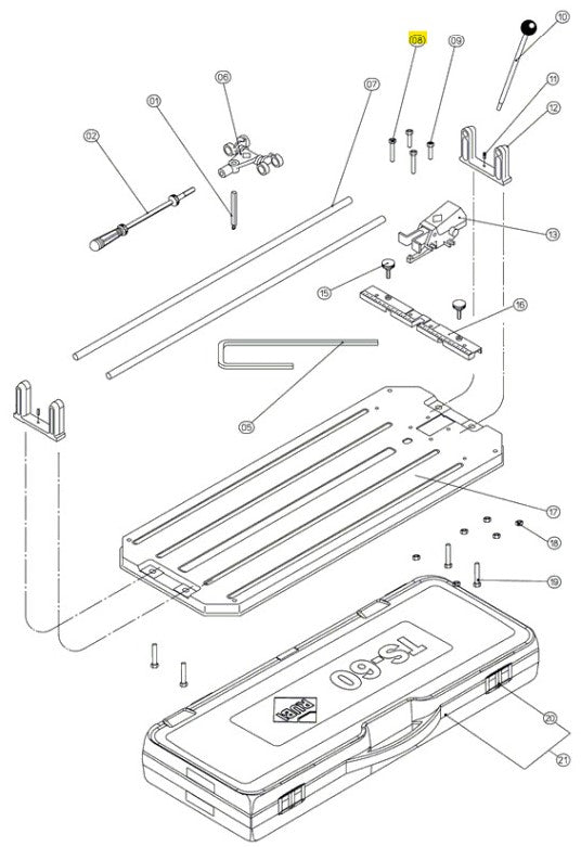 Rubi - Vis M6 x 25 din 933 pour TS-60 Classic