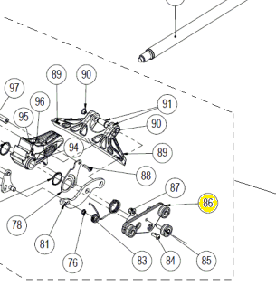 Rubi - Glissière Gauche avec Roulement pour TZ Tile Cutter