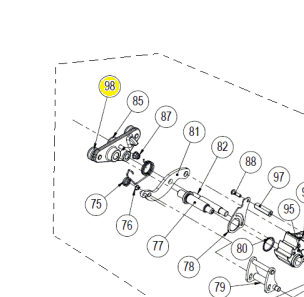 Rubi - Glissière Droite avec Roulement pour TZ Tile Cutter