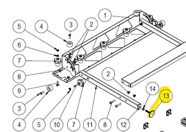 Rubi - Pied réglable de remplacement M10 pour table à dalles 18935