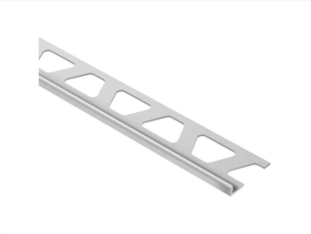 Schluter - 1/8" (3 mm) x 8' 2-1/2" - SCHIENE Matte Anodized Aluminum Wall/Floor Edge Profile ||AE30