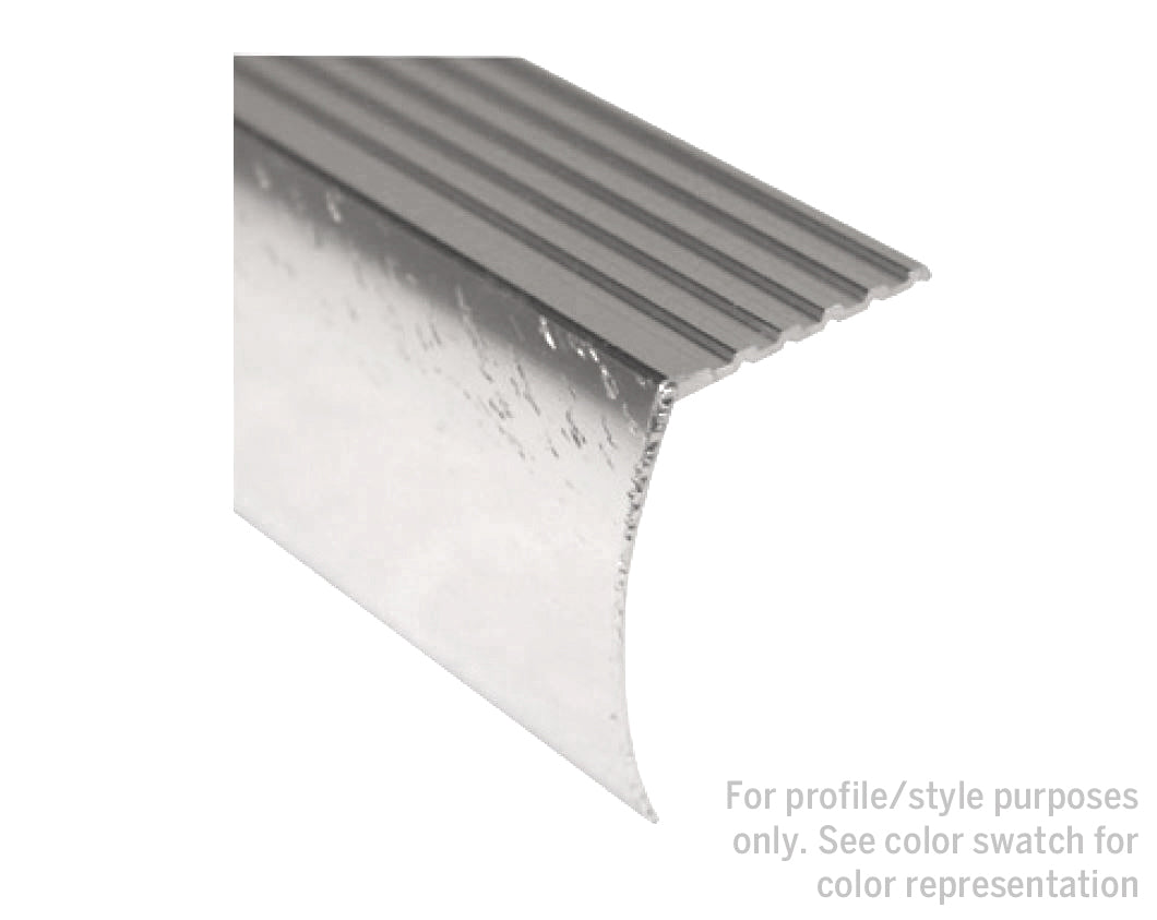 M-D PRO - Nez de marche en aluminium avec tombant, Or Coventry 1 5/8" x 12'