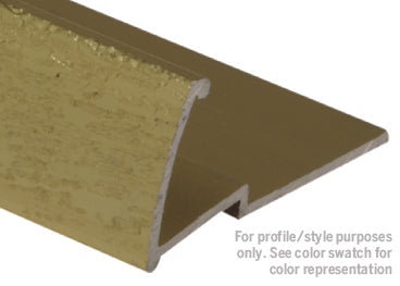 M-D PRO - Moulure à tapis à usages multiples en aluminium Laiton antique martelé 19 mm (3/4") x 3.7 m (12')