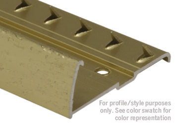 M-D PRO - Moulure en aluminium pour tapis résidentiel avec punaises, Or anodisé martelé 9/16" x 12'
