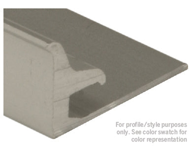 M-D PRO - Moulure relevée en aluminium, Clair anodisé satiné - 3/32" x 12'