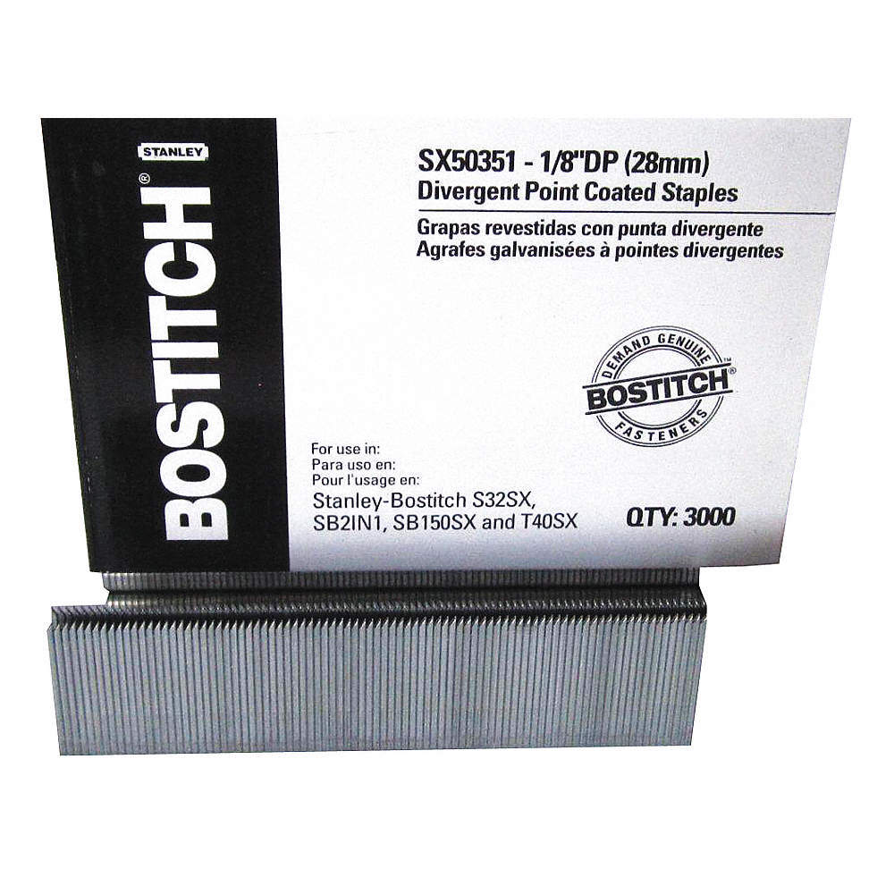 Rapid Nail - Bostitch Agrafes galvanisés à pointes divergentes - 1 1/8" (paquet de 3000)