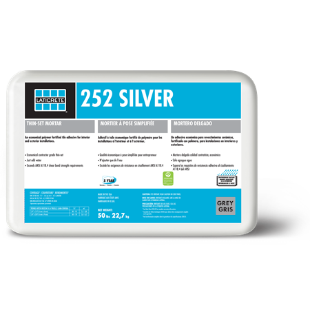 Laticrete - 252 Silver Poudre de ciment modifié gris 50 lb