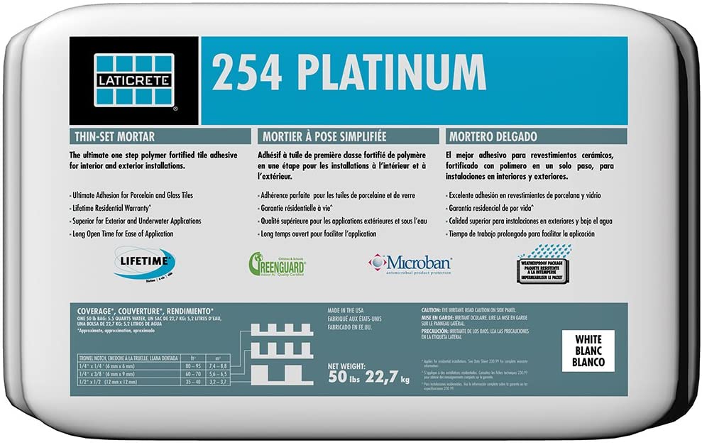 Laticrete - 254 Platinum Mortier blanc 50 lb
