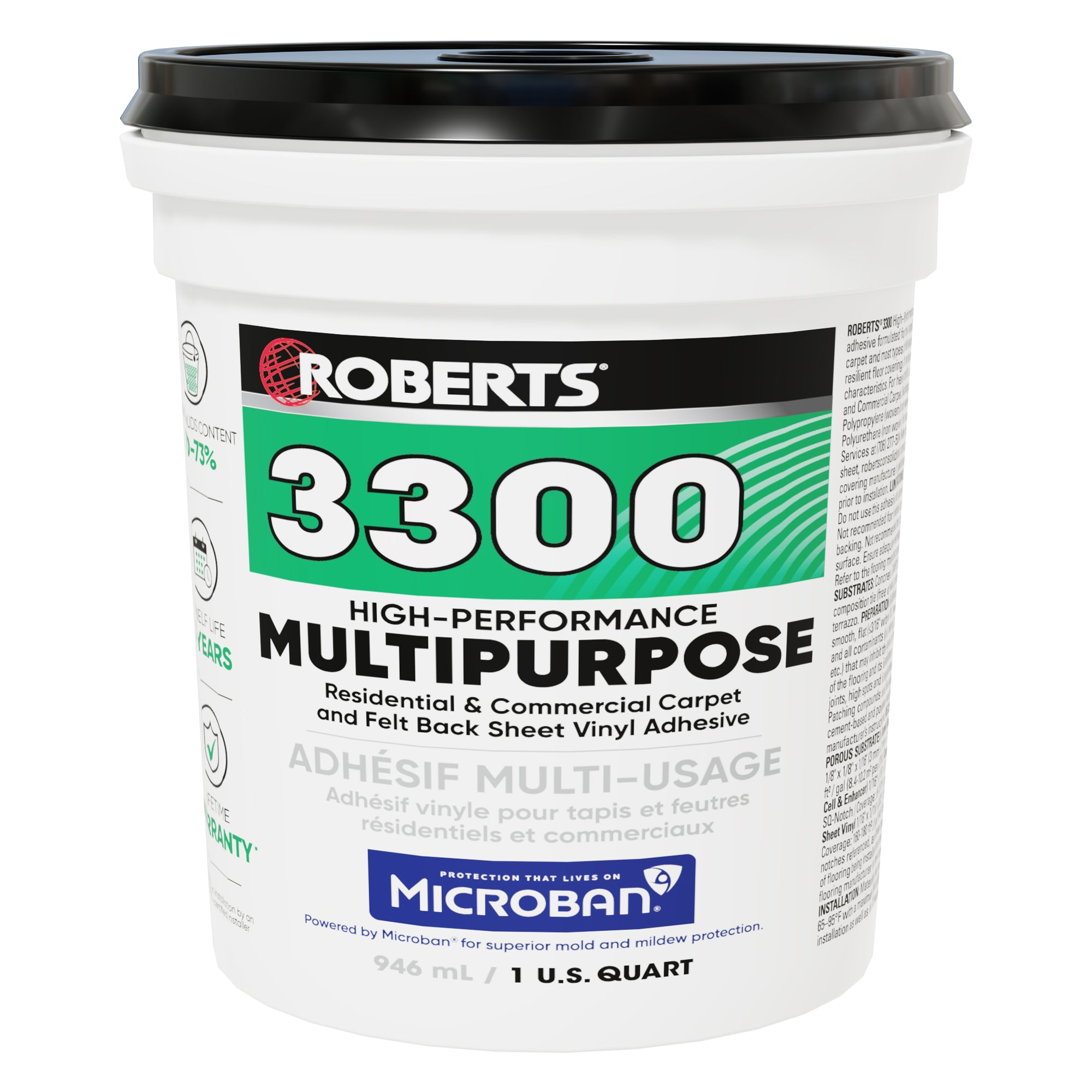 Roberts - Adhésif multiusage haute performance - 1 Qt. (946 ml)