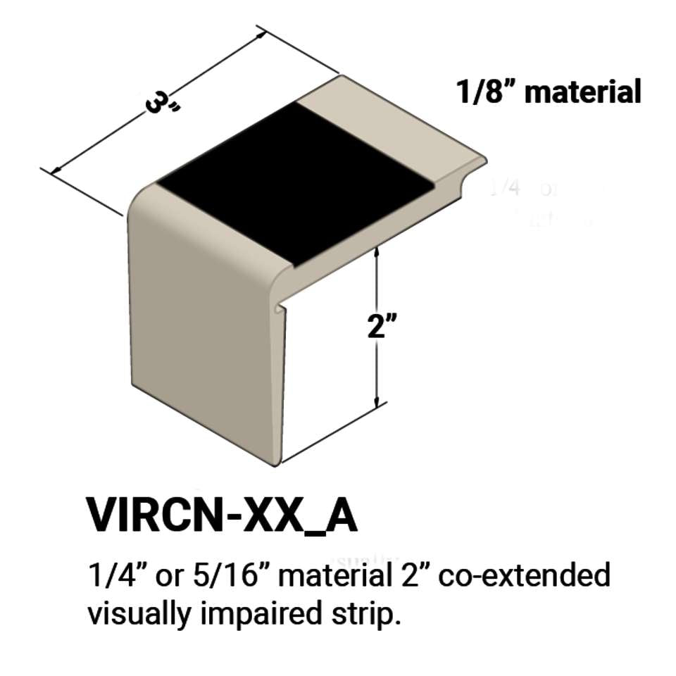 Tarkett - Nez de marches d'escalier - ¼” or 5⁄16" matériel sur la marche #22 Pearl 47 Brown Insert 12'