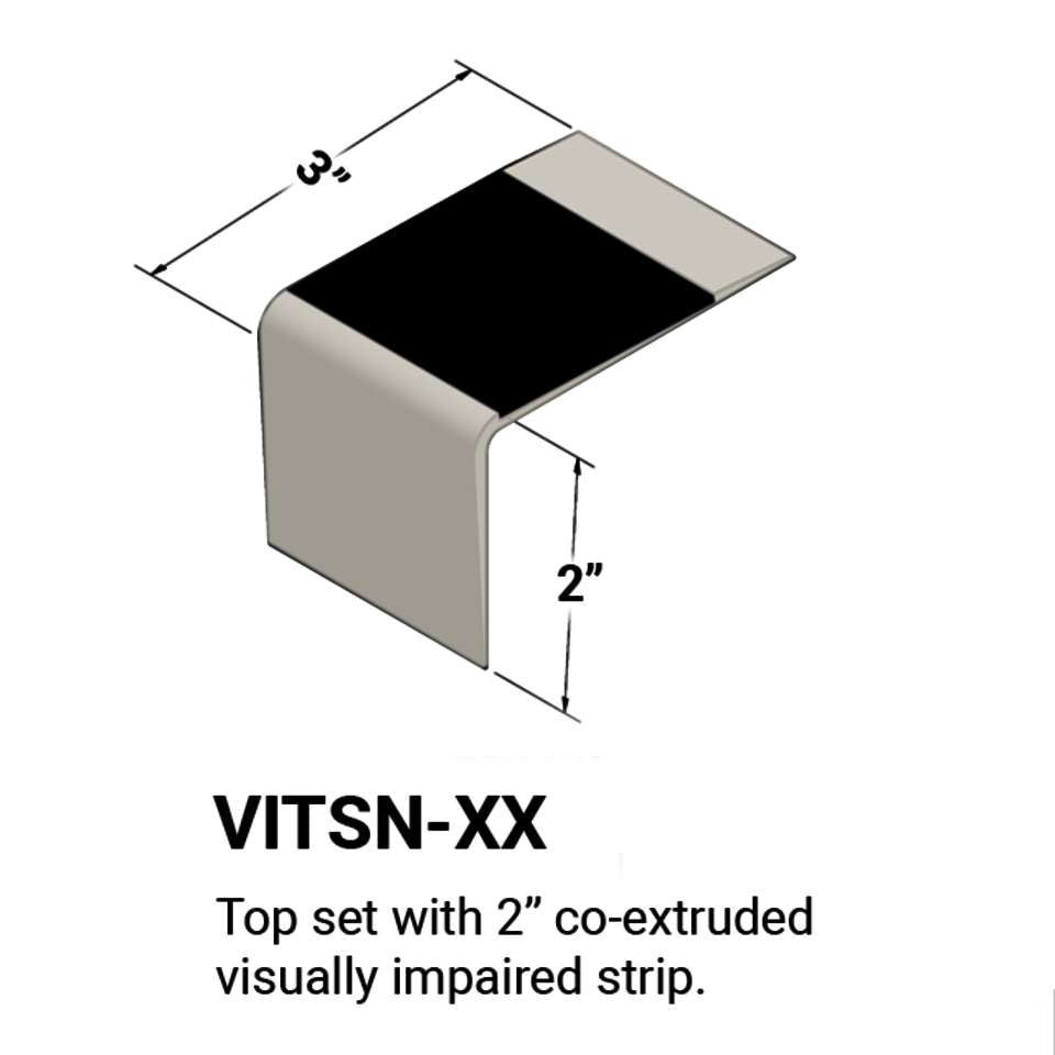 Tarkett - Nez de marches d'escalier - Top set #24 Grey Haze 40 Black Insert 12'