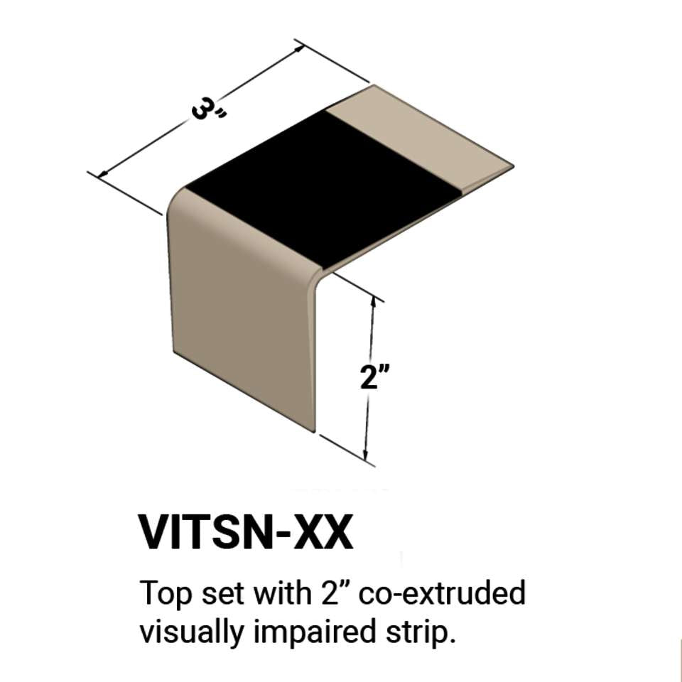 Tarkett - Nez de marches d'escalier - Top set #9 Clay 47 Brown Insert 12'