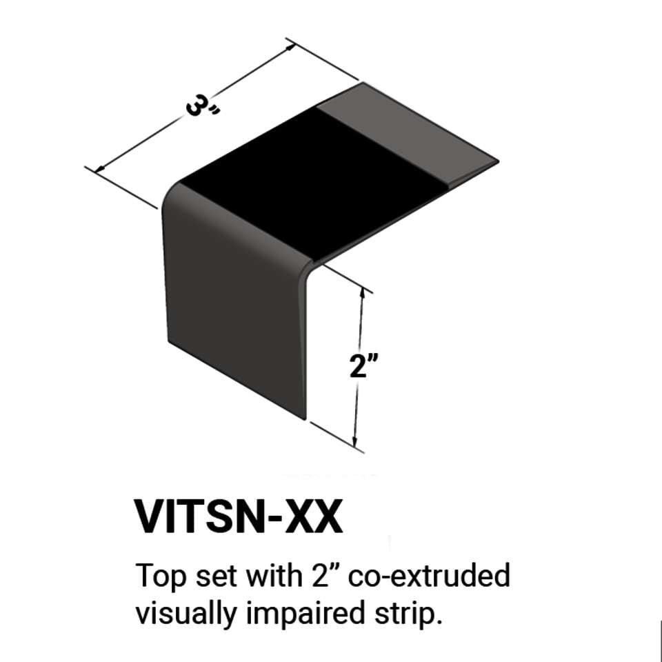 Tarkett - Nez de marches d'escalier - Top set #44 Dark Brown 49 Beige Insert 12'