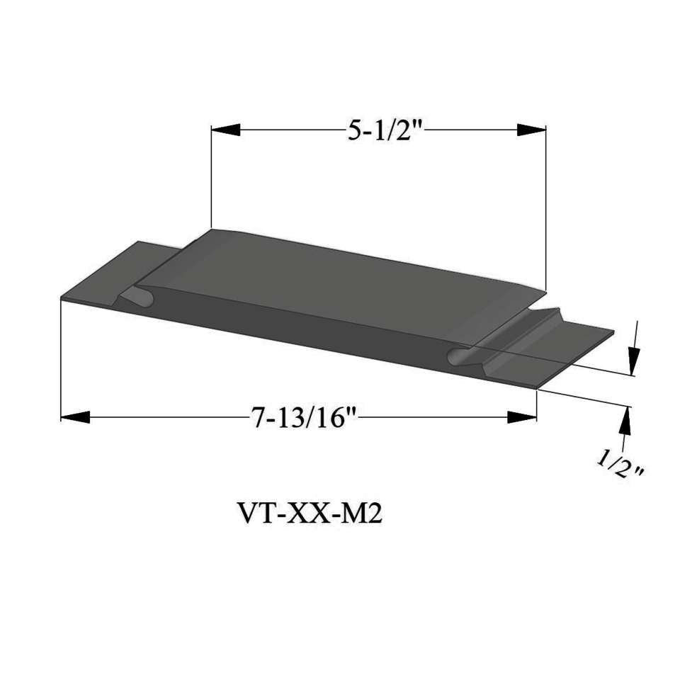 Tarkett - Seuils - VT 20 M2 5-1/2" exposed surface threshold #20 Charcoal