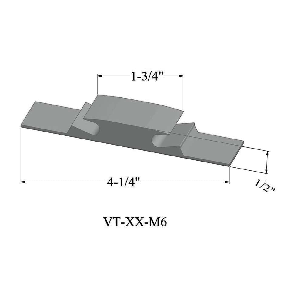Tarkett - Seuils - VT 21 M6 1-3/4" exposed surface threshold #21 Platinum