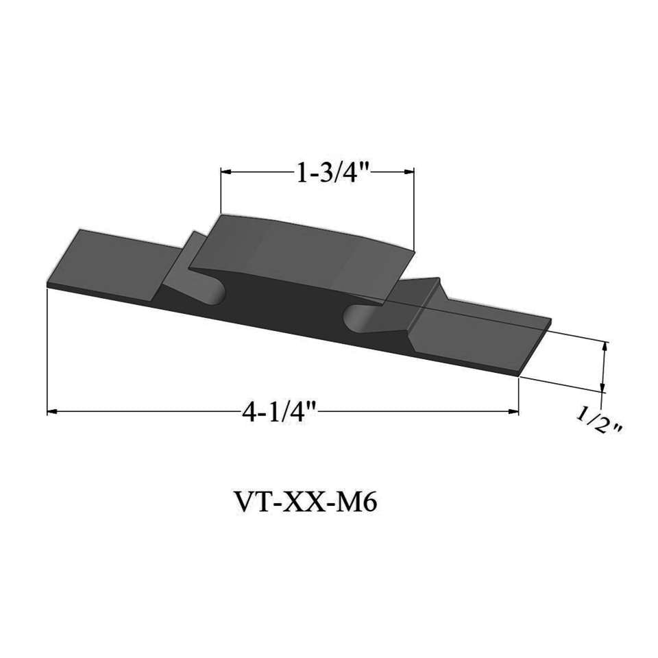 Tarkett - Seuils - VT 40 M6 1-3/4" exposed surface threshold #40 Black