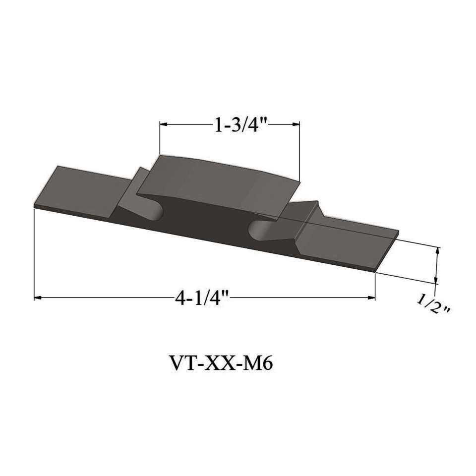 Tarkett - Seuils - VT 47 M6 1-3/4" exposed surface threshold #47 Brown