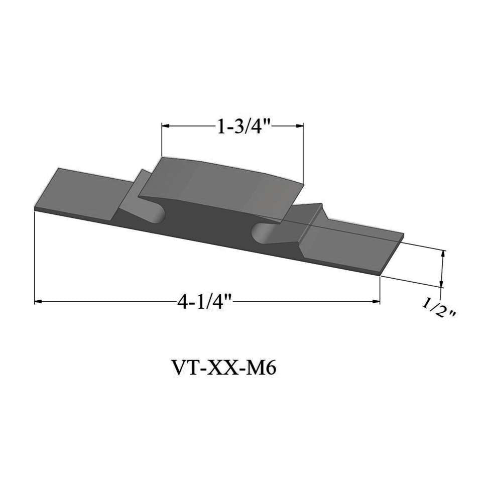 Tarkett - Seuils - VT 48 M6 1-3/4" exposed surface threshold #48 Grey