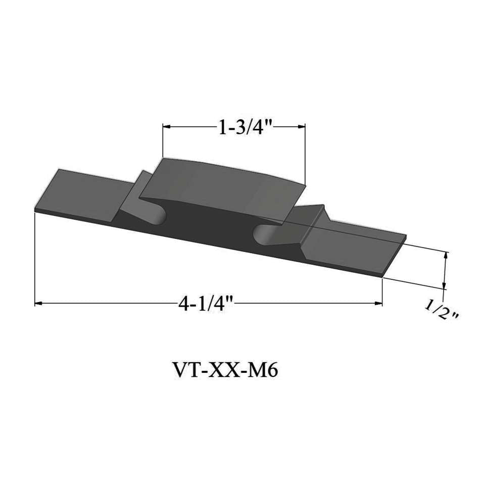 Tarkett - Seuils - VT 63 M6 1-3/4" exposed surface threshold #63 Burnt Umber