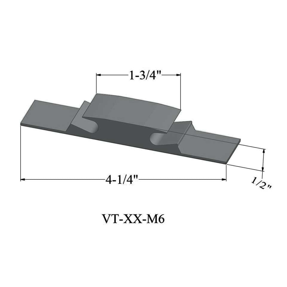 Tarkett - Seuils - VT 28 M6 1-3/4" exposed surface threshold #28 Medium Grey