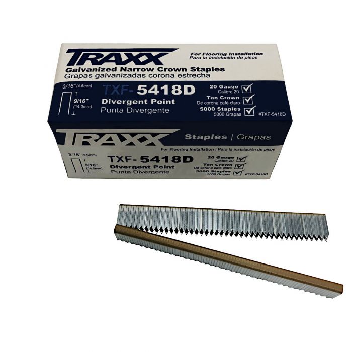 Traxx - Agrafes divergentes 9/16" (paquet de 5000)