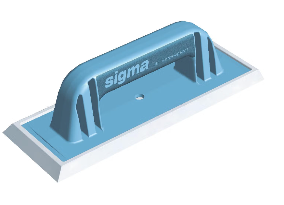 Sigma - Flotteur de coulis en caoutchouc 25 x 10 cm avec une dureté moyenne Double angle 55° - 70° ||48A7