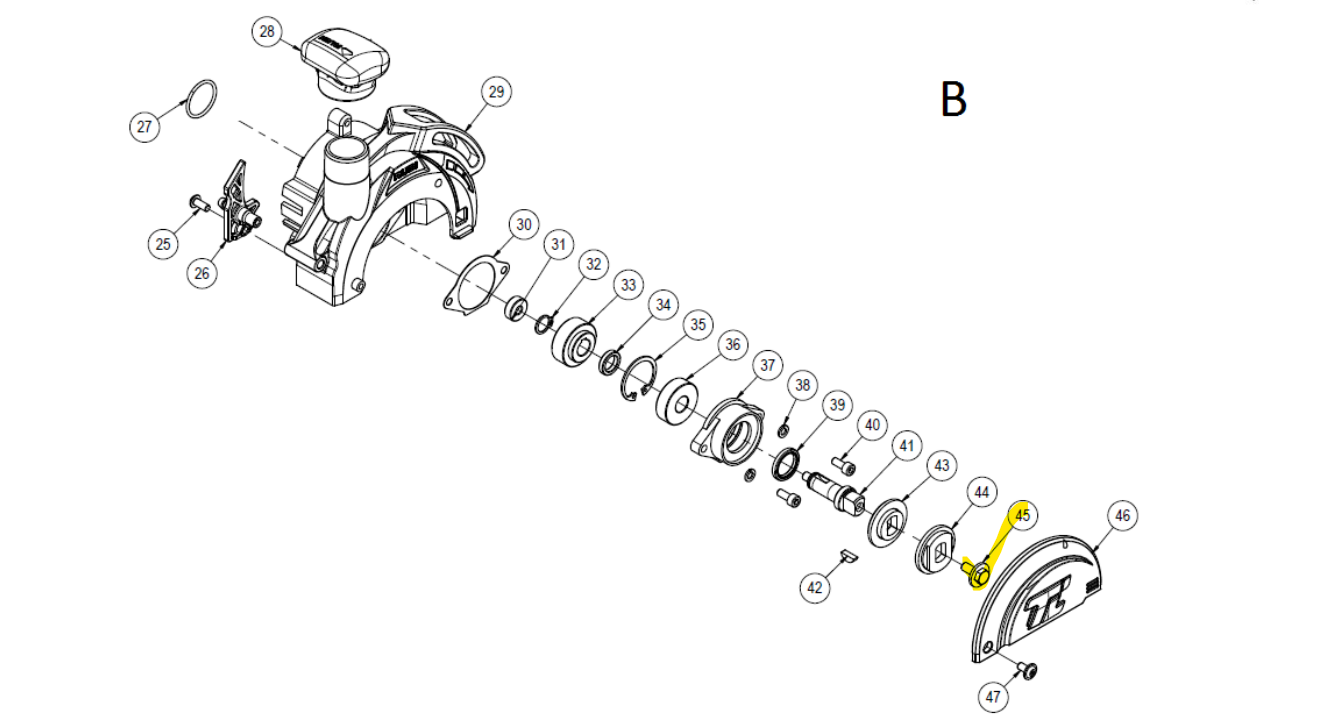 Rubi - Vis de remplacement M6x18 6.8 ZN pour scies circulaires TC-125