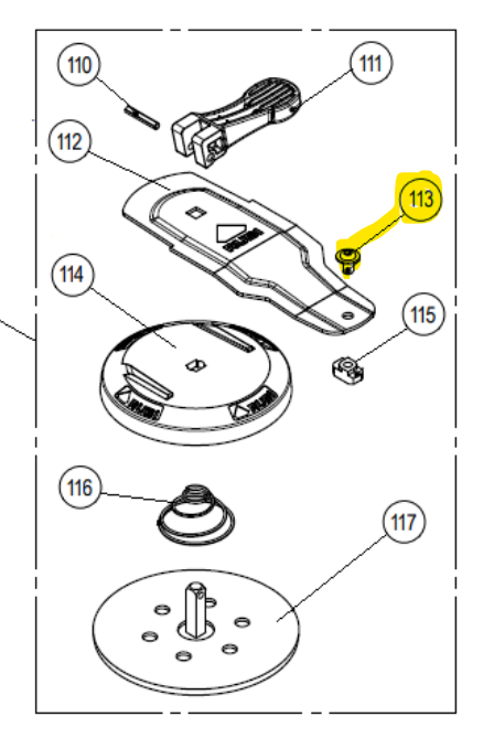 Rubi - Vis de remplacement ISO 7380 AR M6x10 10.9 ZP pour scies circulaires TC-125