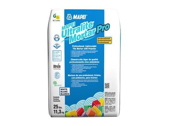 Mapei - Ultralite Mortar Pro Ciment-colle léger de qualité professionnelle avec polymères, Blanc - 25 lb