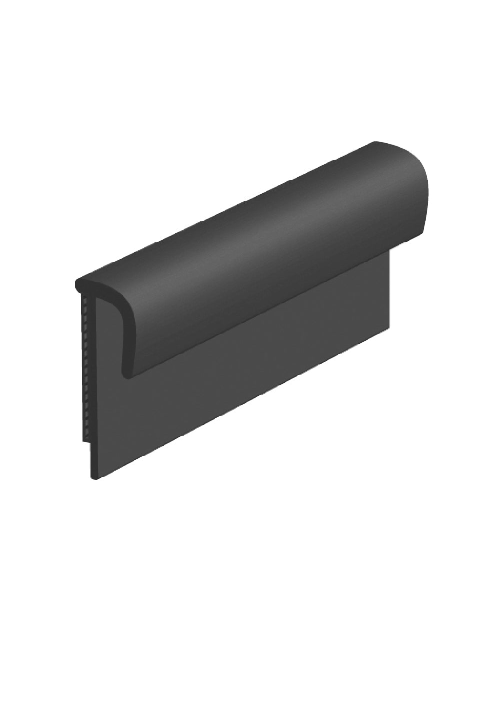 Core Flooring - Plinthe de finition à linoléum en vinyle avec bande adhésive #1 Black - 1/8" (3.2 mm) x 3/4" x 12'