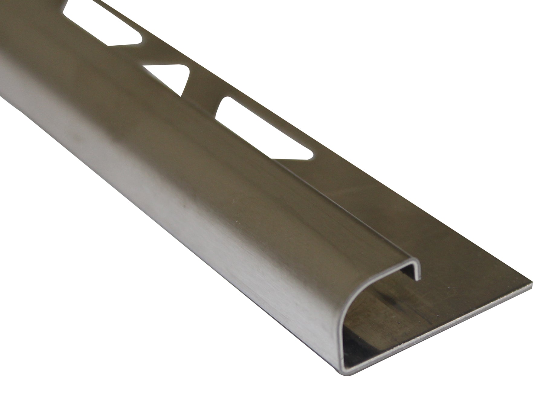 M-D PRO - Bordure de tuile ronde, #STS Brushed Stainless Steel 1/2" x 8'