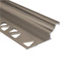 M-D PRO - Profil de plinthe à gorge pour céramique, Titane satiné - 3/8" x 8'