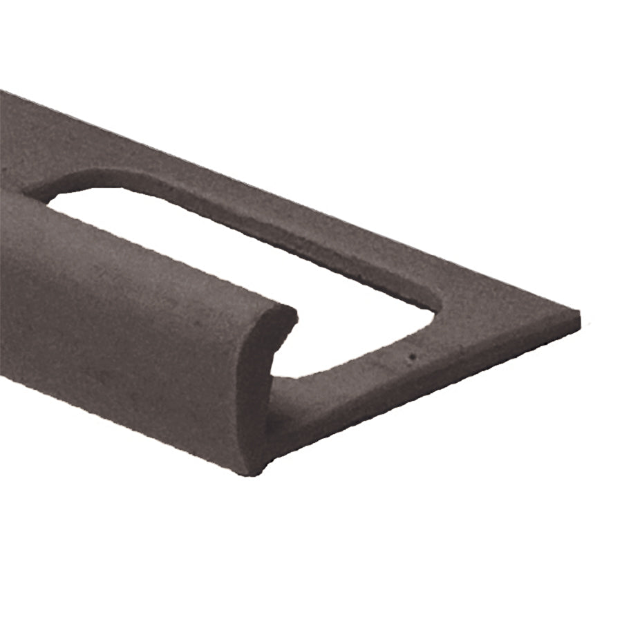 M-D PRO - Bordure de tuile de vinyle robuste. plate. noire. 1/4" (6 mm) x 8'