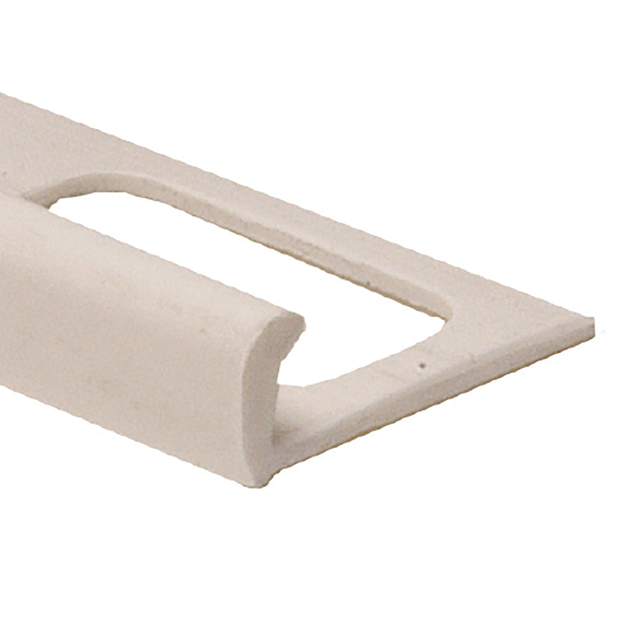 M-D PRO - Bordure de tuile plate en vinyle robuste, Blanc os - 5/16" x 8'