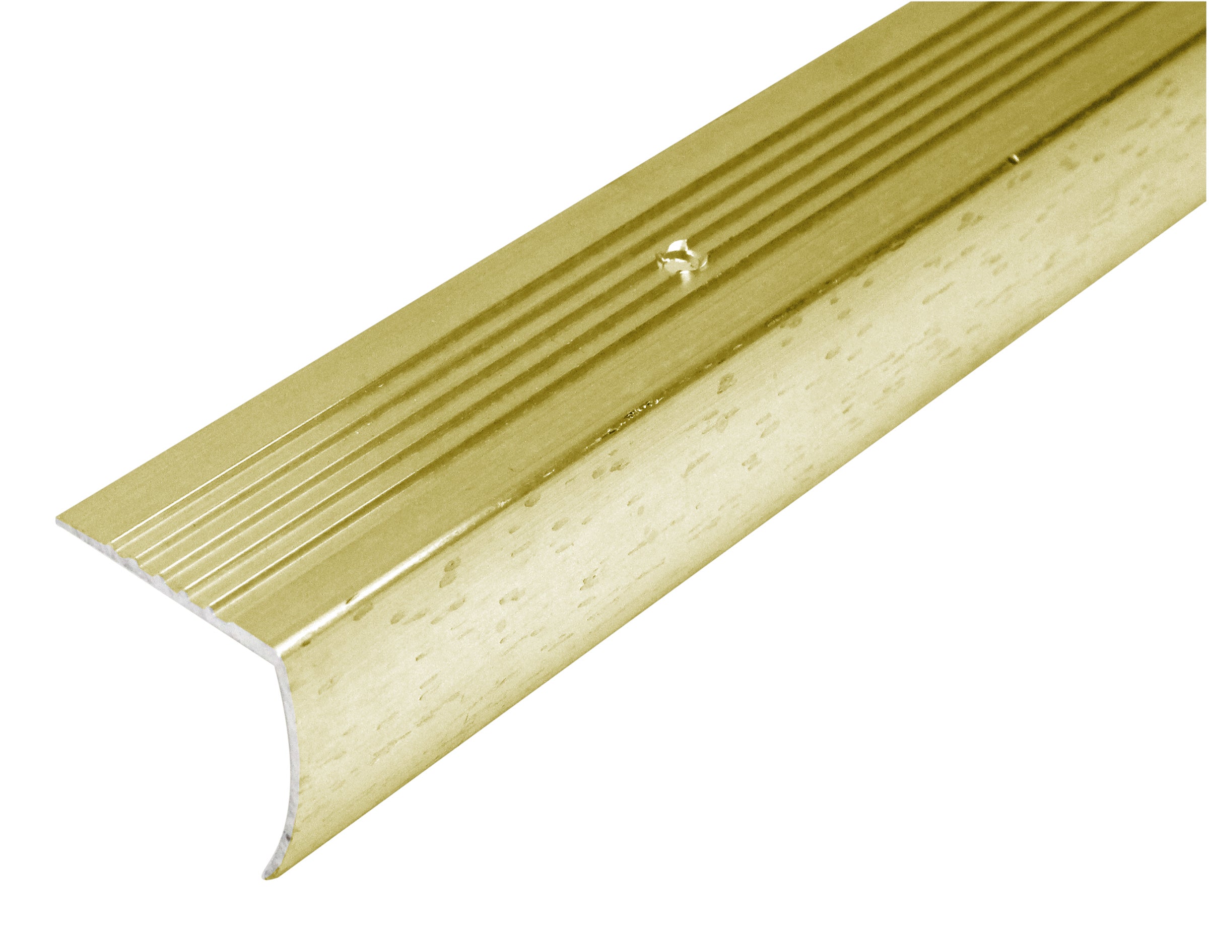 M-D PRO - Nez de marche en aluminium avec tombant, #HGA Hammered Gold Anodized 1 7/8" x 12'