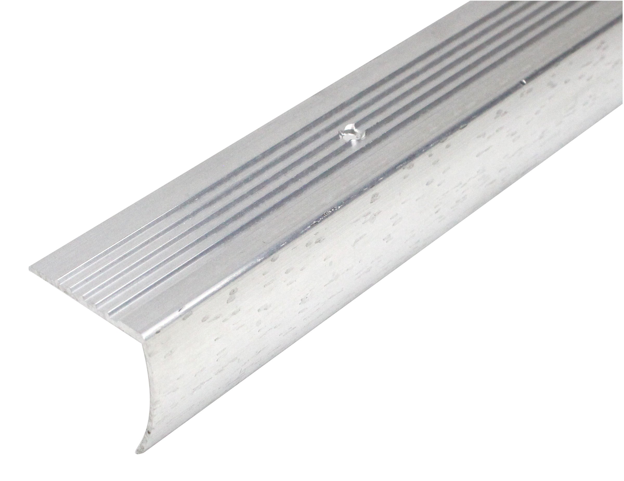 M-D PRO - Nez de marche en aluminium avec tombant, #HSI Hammered Silver 1 7/8" x 12'