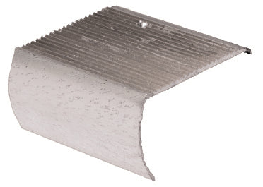 M-D PRO - Nez de marche commercial en aluminium avec tombant et giron Perforations en zigzag Argent martelé 1-1/2" x 12'