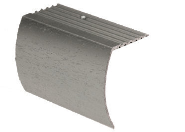 M-D PRO - Nez de marche en aluminium avec tombant, #HTI Hammered Titanium 2" x 12'