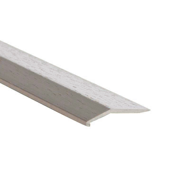 M-D PRO - Barre biseautée en aluminium résidentielle argent martelé 1" x 12'